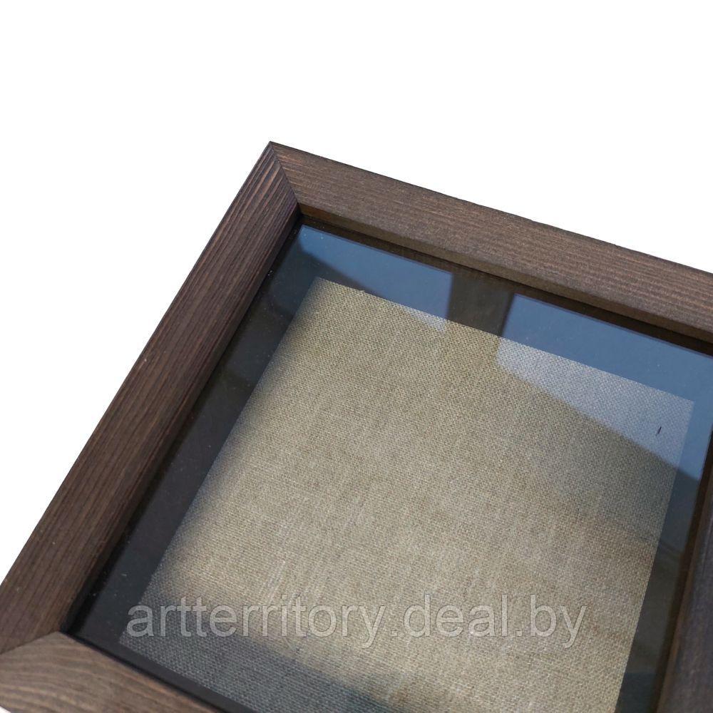 Рамка деревянная со стеклом (шадоубокс) 20,3х20,3 Д2062К/1824 (венге) - фото 4 - id-p220952774