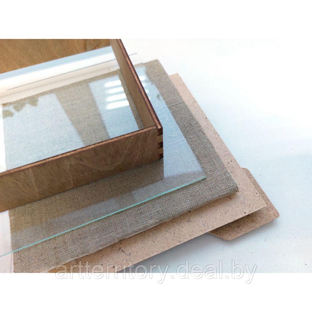 Рамка деревянная со стеклом (шадоубокс) 20,3х20,3 Д2062С - фото 3 - id-p220952775