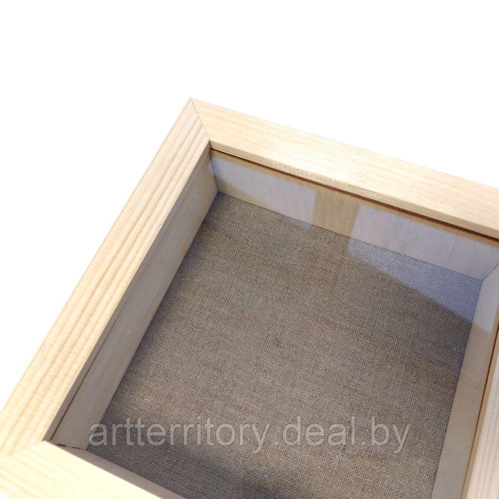 Рамка деревянная со стеклом (шадоубокс) 20,3х20,3 Д2062С - фото 4 - id-p220952775