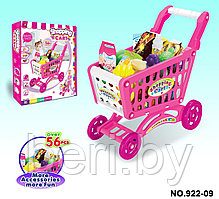 922-09 Игровой набор "Тележка с продуктами", 56 предмет, Shopping Cart, розовая