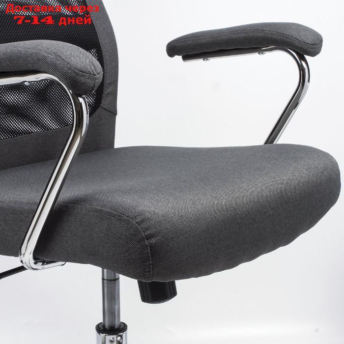 Кресло офисное BRABIX "Flight EX-540", хром, ткань, сетка, серое - фото 8 - id-p220932366