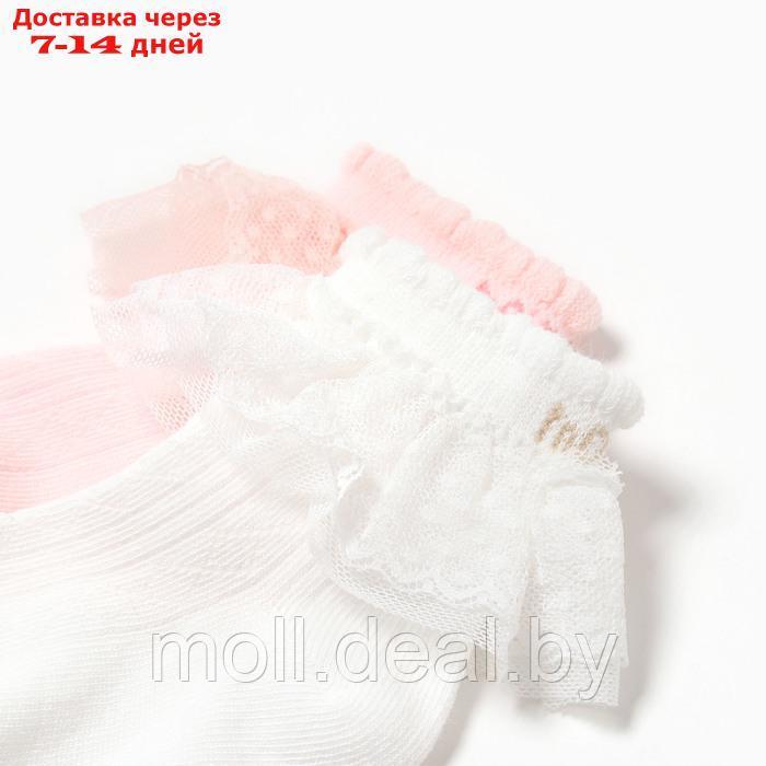 Набор носков Крошка Я Basic Line, 2 пары, 6-12 мес., белый/розовый - фото 2 - id-p220928017
