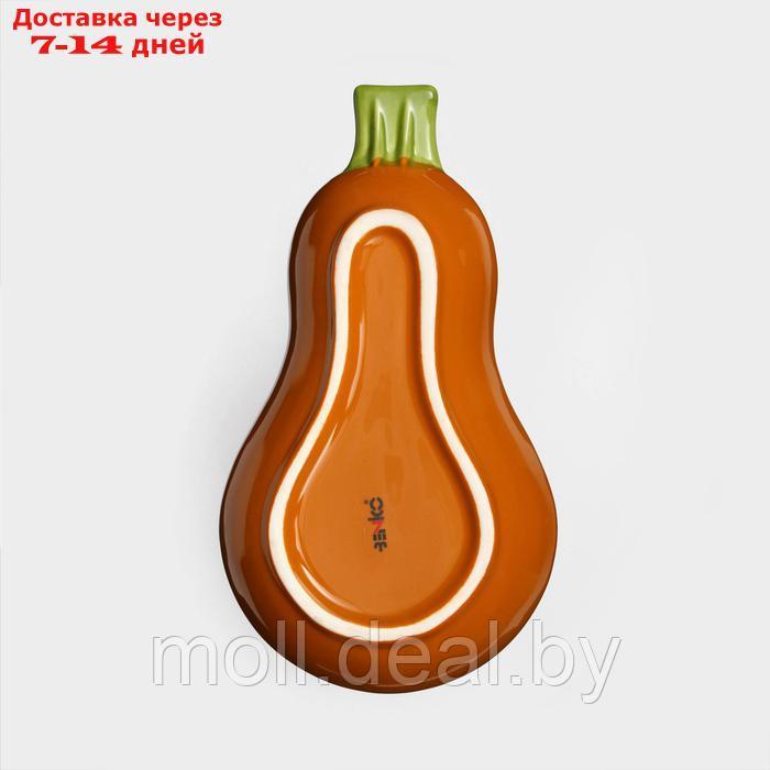 Тарелка керамическая "Тыква", глубокая, темно-оранжевая, 25 см, 1 сорт, Иран - фото 3 - id-p220928027