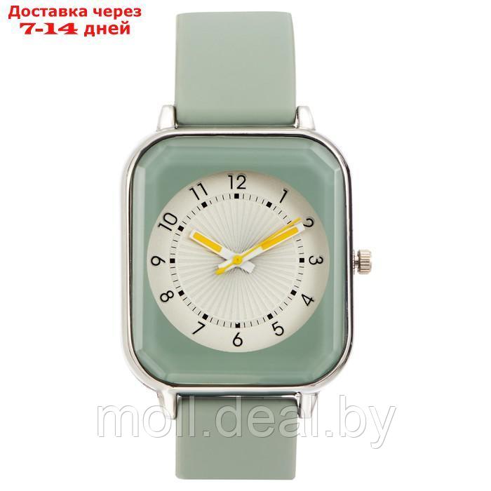 Часы наручные женские, d-2 см, ремешок силикон l-25 см, зеленые - фото 1 - id-p220926075