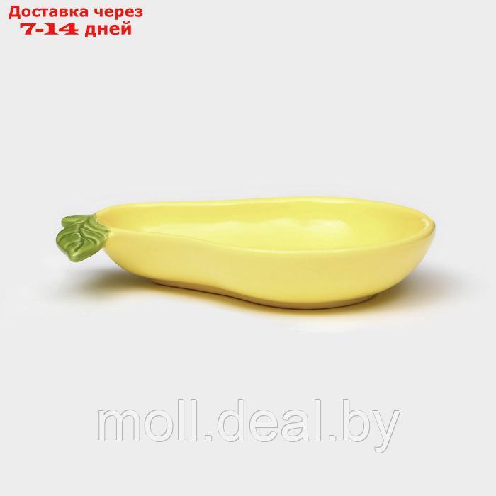 Тарелка керамическая "Груша", глубокая, желтая, 21 см, 1 сорт, Иран - фото 2 - id-p220928049