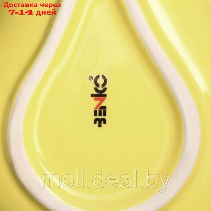 Тарелка керамическая "Груша", глубокая, желтая, 21 см, 1 сорт, Иран - фото 4 - id-p220928049