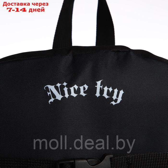 Рюкзак текстильный с креплением для скейта "Nice try", 38х29х11 см, цвет черный - фото 6 - id-p220926100