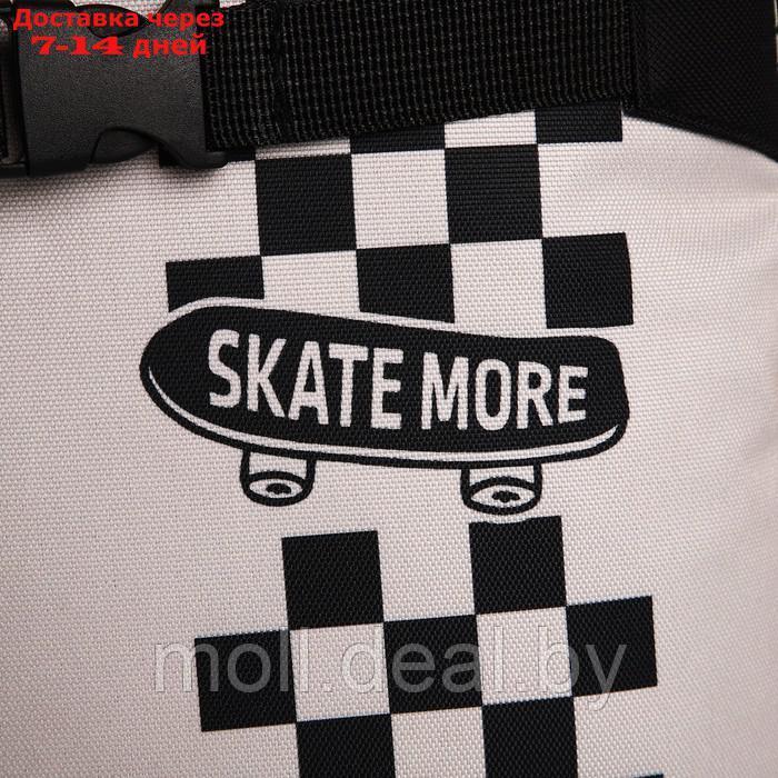 Рюкзак текстильный с креплением для скейта "Skate more", 38х29х11 см, цвет черный - фото 5 - id-p220926127