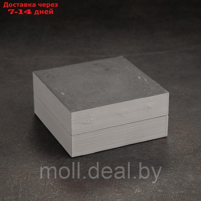 Камень для виски охлаждающий "Шайба. STEEL", в шкатулке бетон, 10см х 10см, h=4см - фото 3 - id-p220927110