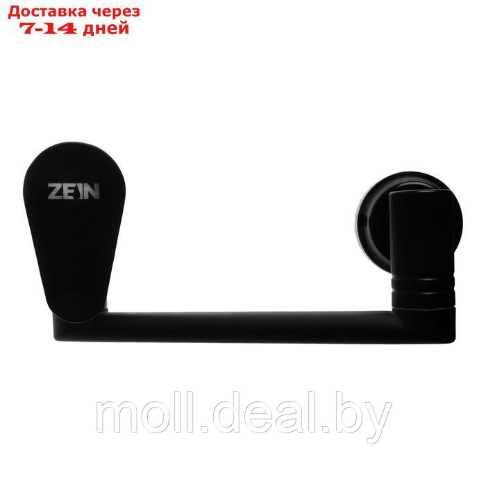 Смеситель для раковины ZEIN Z3509, поворотный излив 360°, картридж 35 мм, латунь, черный - фото 6 - id-p220929128