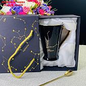 Кружка с ложкой в подарочной упаковке "РЫБЫ" 390 мл.
