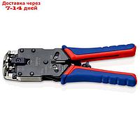 Инструмент для опрессовки KNIPEX KN-975112, 200 мм, 4/6/8 - полюсных штекеров, 3 гнезда