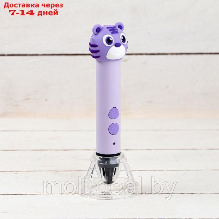 3D ручка Тигрёнок, работа с пластиком PLA, USB кабель питания, фиолетовый - фото 2 - id-p220929279