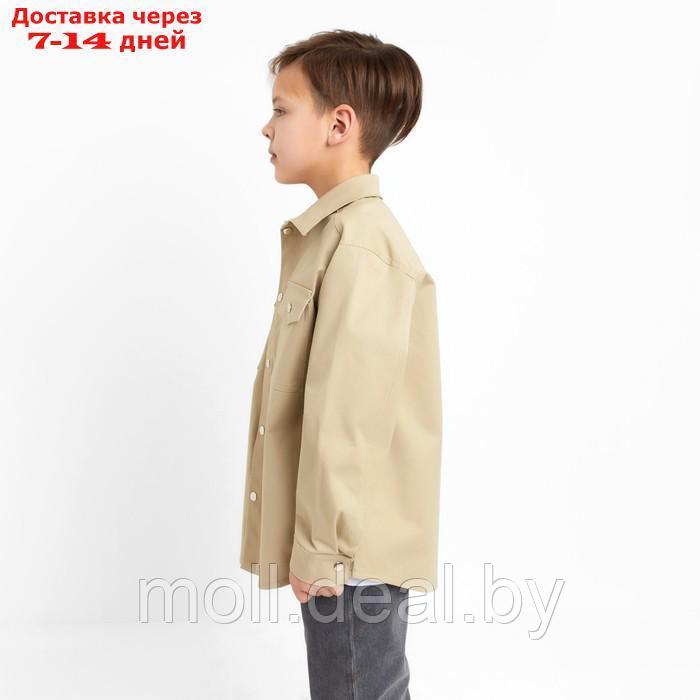 Рубашка джинсовая детская KAFTAN р. 32 (110-116 см), бежевый - фото 2 - id-p220924373