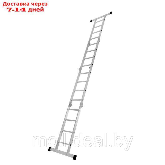 Лестница-трансформер ТУНДРА, алюминиевая, 4х4 ступени - фото 7 - id-p220928313