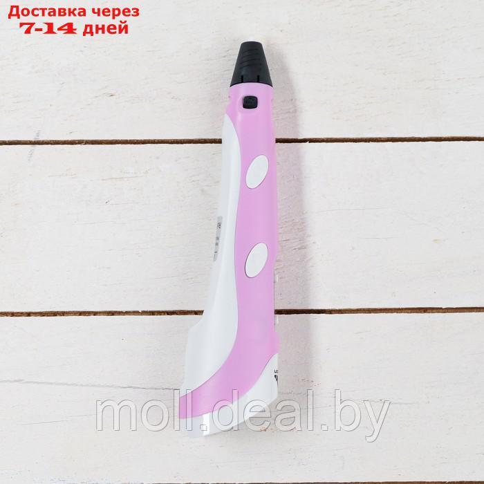 3D ручка Luazon, дисплей, работа с пластиком ABS и PLA, пластик в комплекте, розовая - фото 5 - id-p220929283