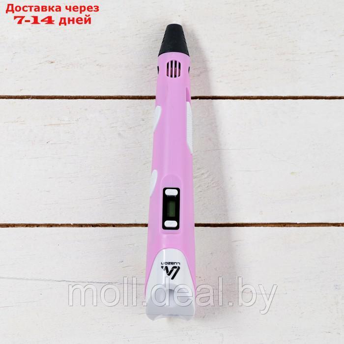 3D ручка Luazon, дисплей, работа с пластиком ABS и PLA, пластик в комплекте, розовая - фото 6 - id-p220929283