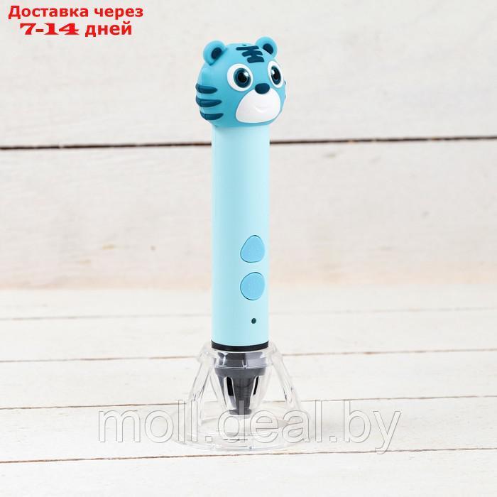3D ручка Тигрёнок, работа с пластиком PLA, USB кабель питания, голубой - фото 2 - id-p220929287