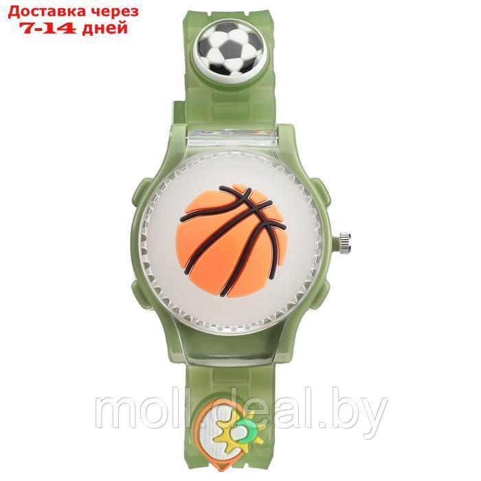 Часы наручные детские, "Спорт", d-3,5 см, ремешок силикон l-21,5 см, с подсветкой - фото 2 - id-p220927296