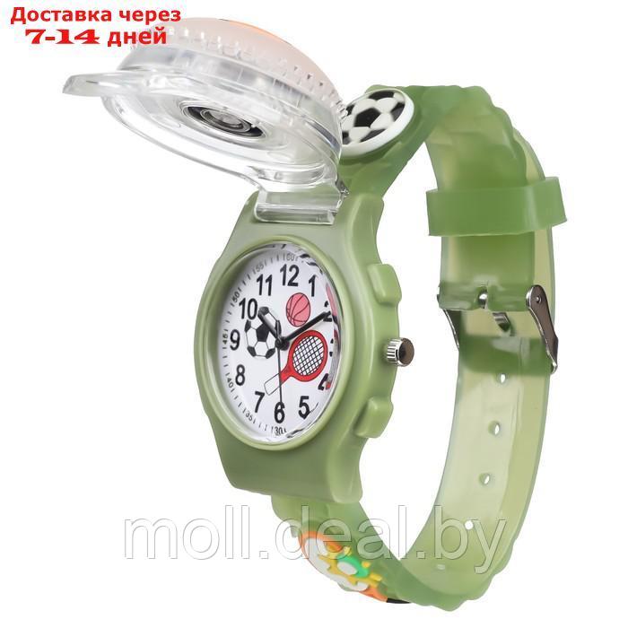 Часы наручные детские, "Спорт", d-3,5 см, ремешок силикон l-21,5 см, с подсветкой - фото 3 - id-p220927296
