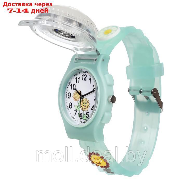 Часы наручные детские, "Подсолнух", d-3,5 см, ремешок силикон l-21,5 см, с подсветкой - фото 3 - id-p220927297