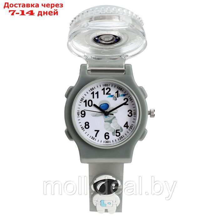 Часы наручные детские, "Космонавт", d-3,5 см, ремешок силикон l-21,5 см, с подсветкой - фото 1 - id-p220927299