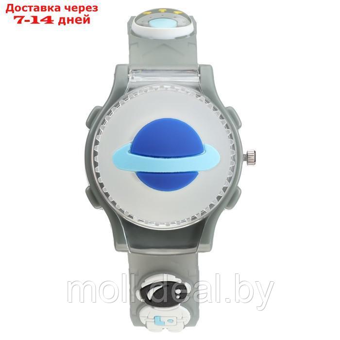 Часы наручные детские, "Космонавт", d-3,5 см, ремешок силикон l-21,5 см, с подсветкой - фото 2 - id-p220927299