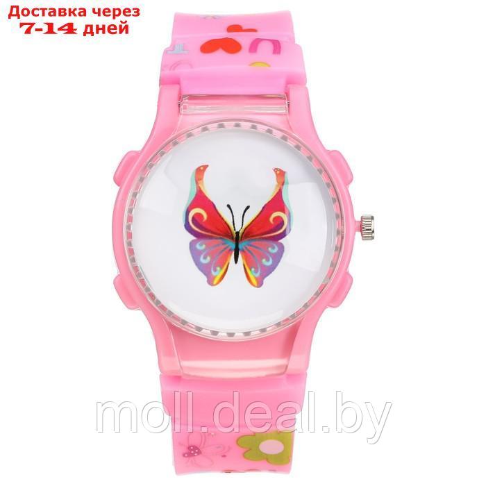 Часы наручные детские, "Бабочки", d-3,5 см, ремешок силикон l-21,5 см - фото 2 - id-p220927300