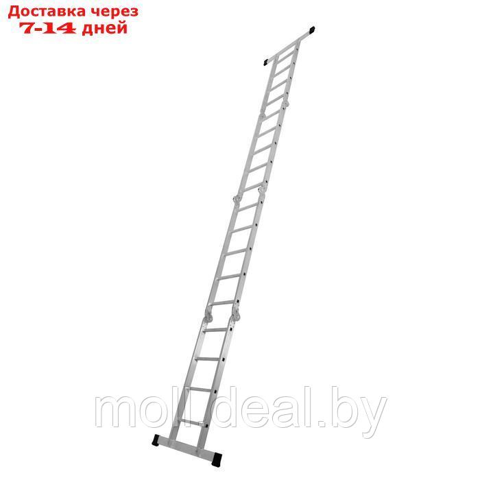 Лестница-трансформер ТУНДРА, алюминиевая, 4х5х5х4 ступени - фото 4 - id-p220928315