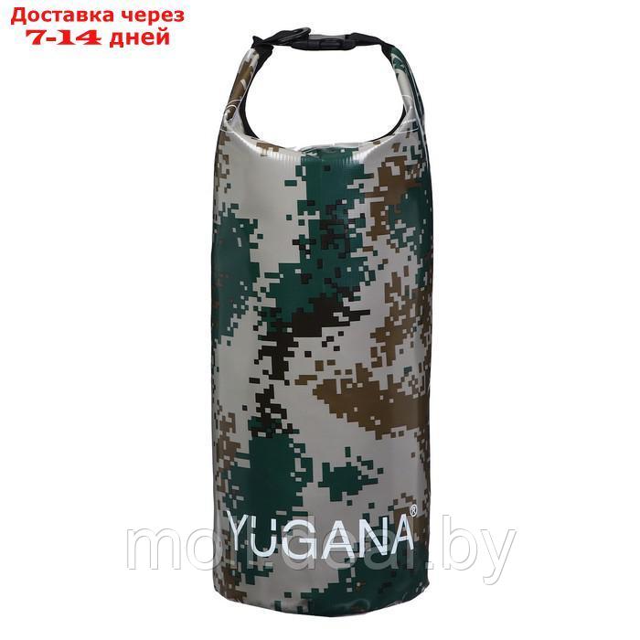 Гермомешок YUGANA, водонепроницаемый 30 литров, один ремень, камуфляж - фото 6 - id-p220926332