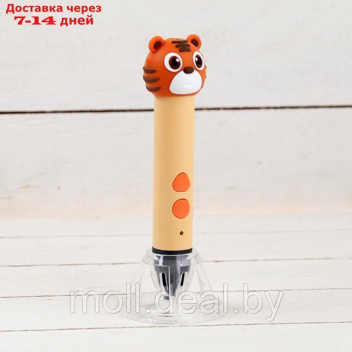 3D ручка Тигрёнок, работа с пластиком PLA, USB кабель питания, оранжевый - фото 2 - id-p220929291