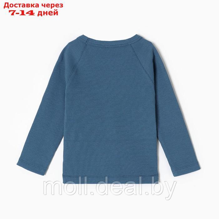 Комплект для мальчика (футболка, брюки), цвет тёмно-голубой, рост 92 см - фото 4 - id-p220927308