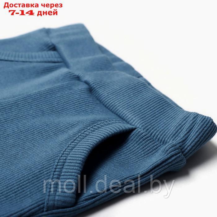Комплект для мальчика (футболка, брюки), цвет тёмно-голубой, рост 92 см - фото 5 - id-p220927308
