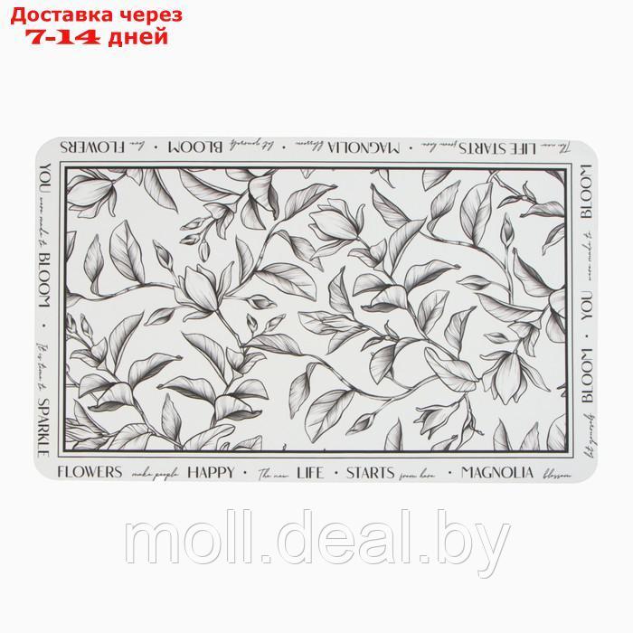 Набор ковриков для ванной Этель "Magnolia" 2 шт, 48х78 см, 40х45 см - фото 3 - id-p220928375