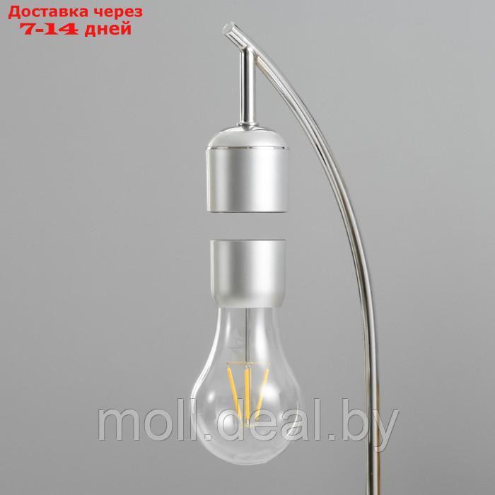 Настольная лампа "Левитация" LED 5Вт от сети (1,5м) серебро 16х10х36,7 см - фото 3 - id-p220926444