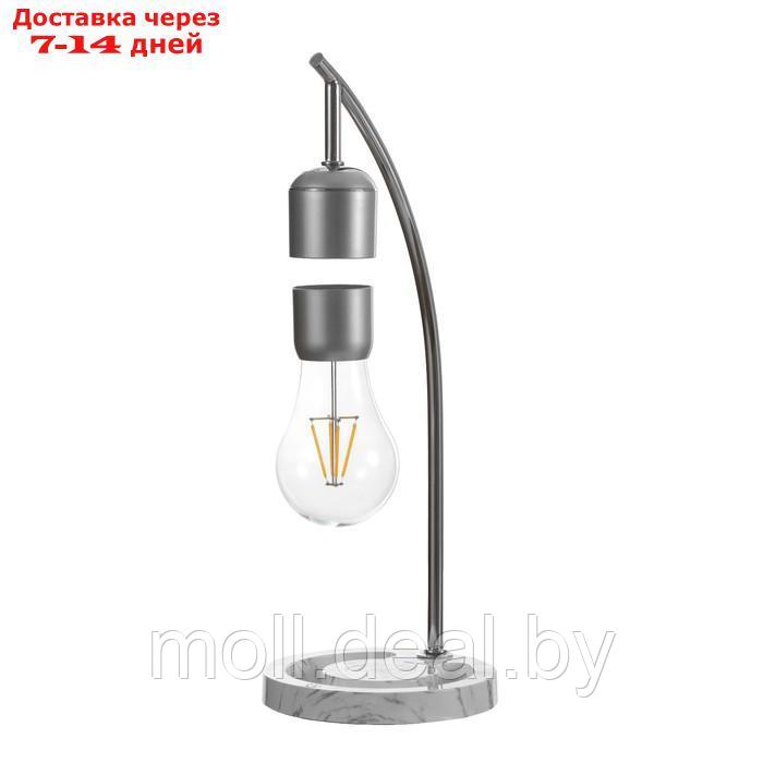 Настольная лампа "Левитация" LED 5Вт от сети (1,5м) серебро 16х10х36,7 см - фото 8 - id-p220926444