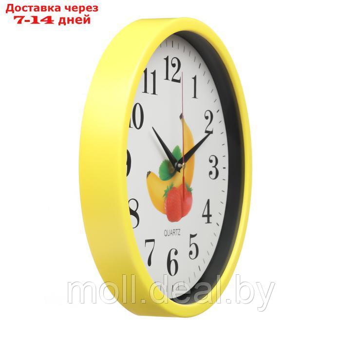 Часы настенные, серия: Кухня, "Банан и клубника", плавный ход, d-28 см - фото 2 - id-p220929410