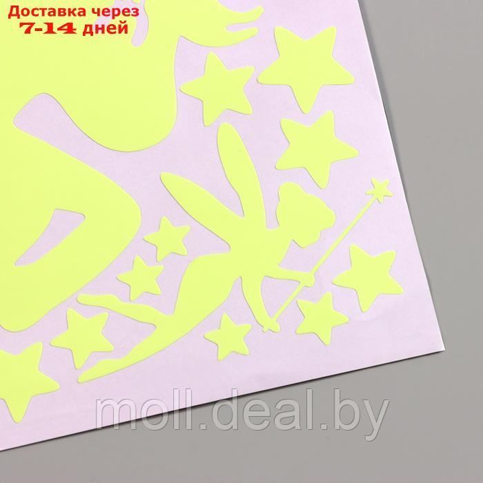 Наклейка 3Д интерьерная светящаяся Единорог 30*20см - фото 3 - id-p220929436