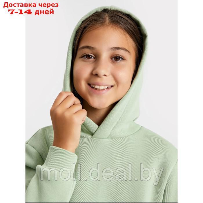 Комплект для девочки (толстовка, брюки), цвет зелёный, рост 92-98 см - фото 3 - id-p220927445