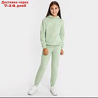 Комплект для девочки (толстовка, брюки), цвет зелёный, рост 98-104 см