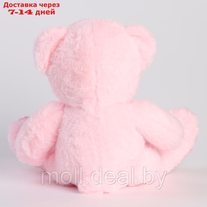 Мягкая игрушка "Медведь" с бантом, 40 см, цвет светло-розовый - фото 4 - id-p220928552