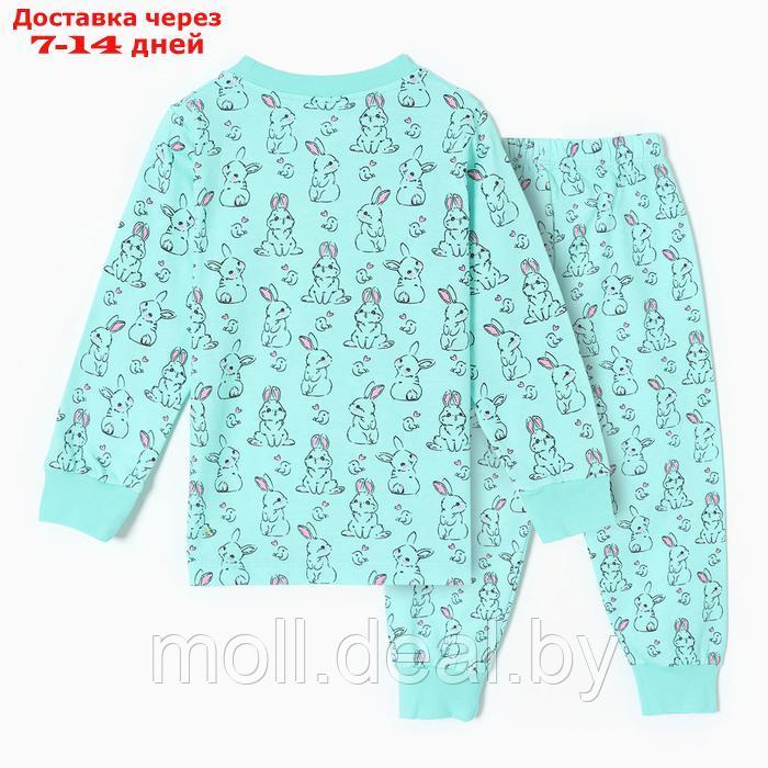 Пижама для девочек, цвет мятный, рост 116 - фото 6 - id-p220928560