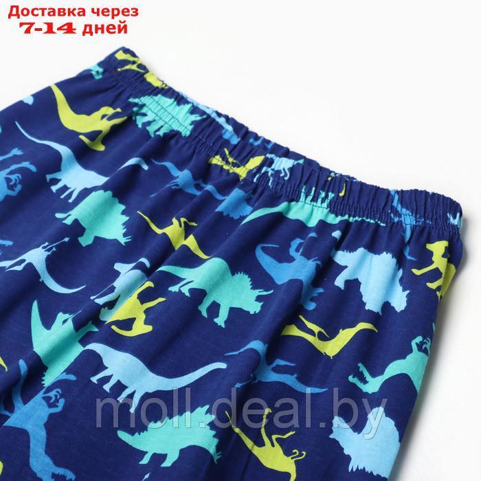 Пижама для мальчиков, цвет темно синий/дино, рост 146 - фото 4 - id-p220928564