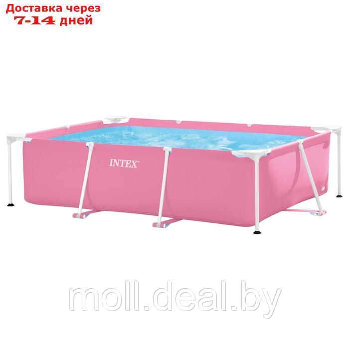 Бассейн каркасный Pink Frame Pool 220 х 150 х 60 см, цвет розовый 28266NP - фото 1 - id-p220926640