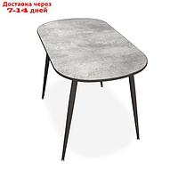 Стол обеденный РАУТ LAKSI, 1150х650x760, чёрный матовый/цемент