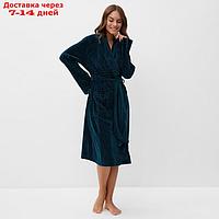 Халат женский KAFTAN "Бархат" размер 40, зеленый