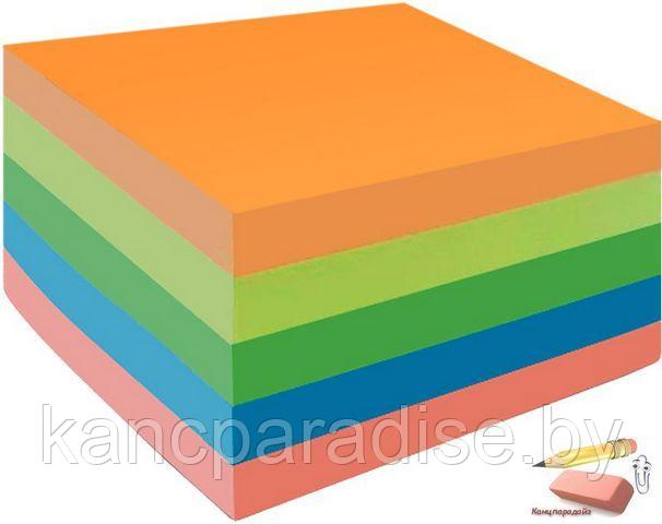 Самоклеящийся блок Lamark 500, 51х51, миникуб, радуга, неон, 5 цветов, 250 листов, арт.SN0500