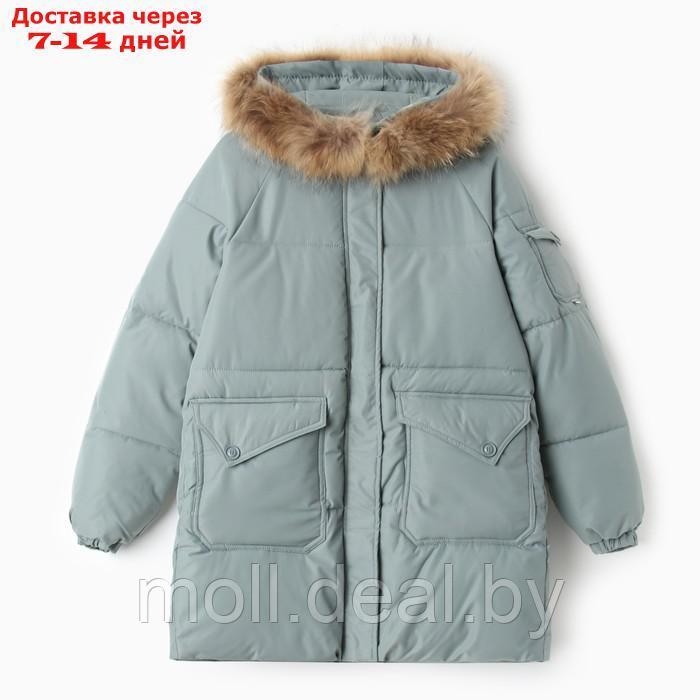 Куртка женская зимняя, цвет ментол, размер 46