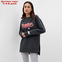 Джемпер (свитшот удлиненный) женский MIST Cozy style, графит, р. 52