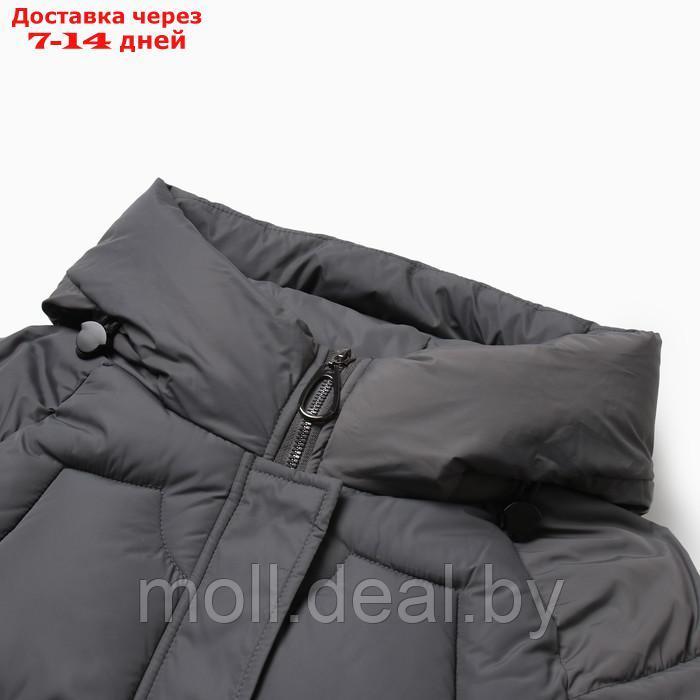 Куртка женская зимняя, цвет серый, размер 46 - фото 2 - id-p220926742